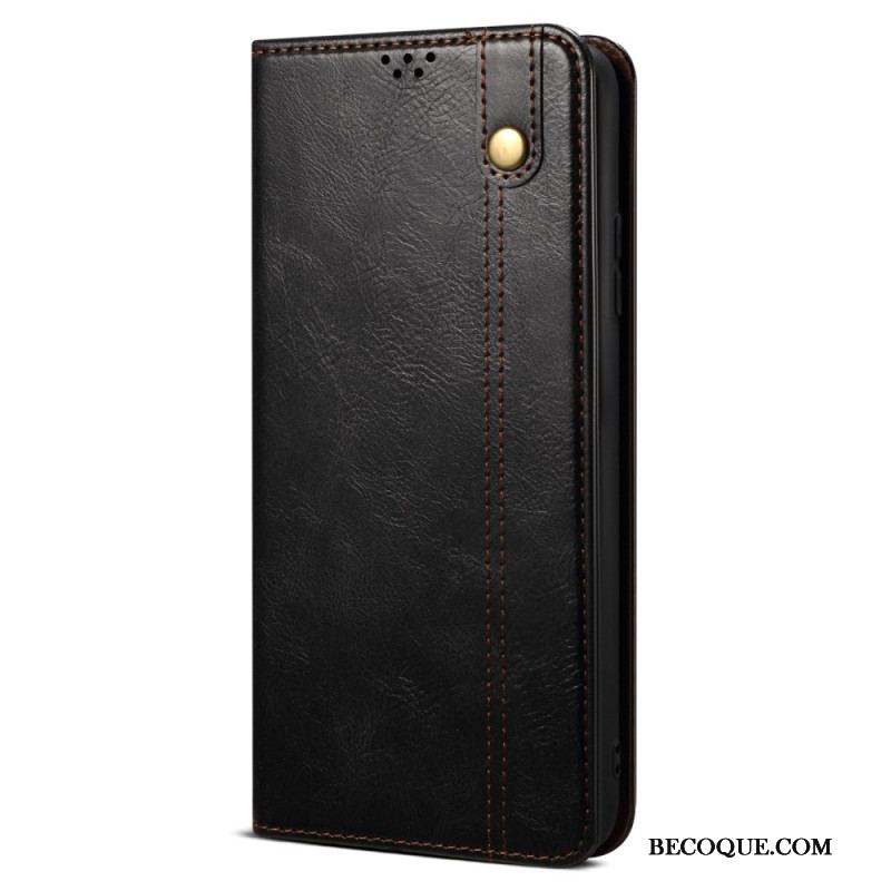 Flip Cover Xiaomi Redmi Note 12/Poco X5 5G Simili Cuir Ciré