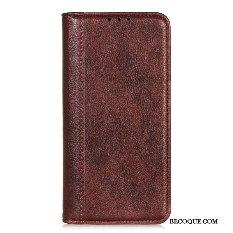 Flip Cover Xiaomi Redmi Note 12 Pro Plus Cuir Litchi Fendu