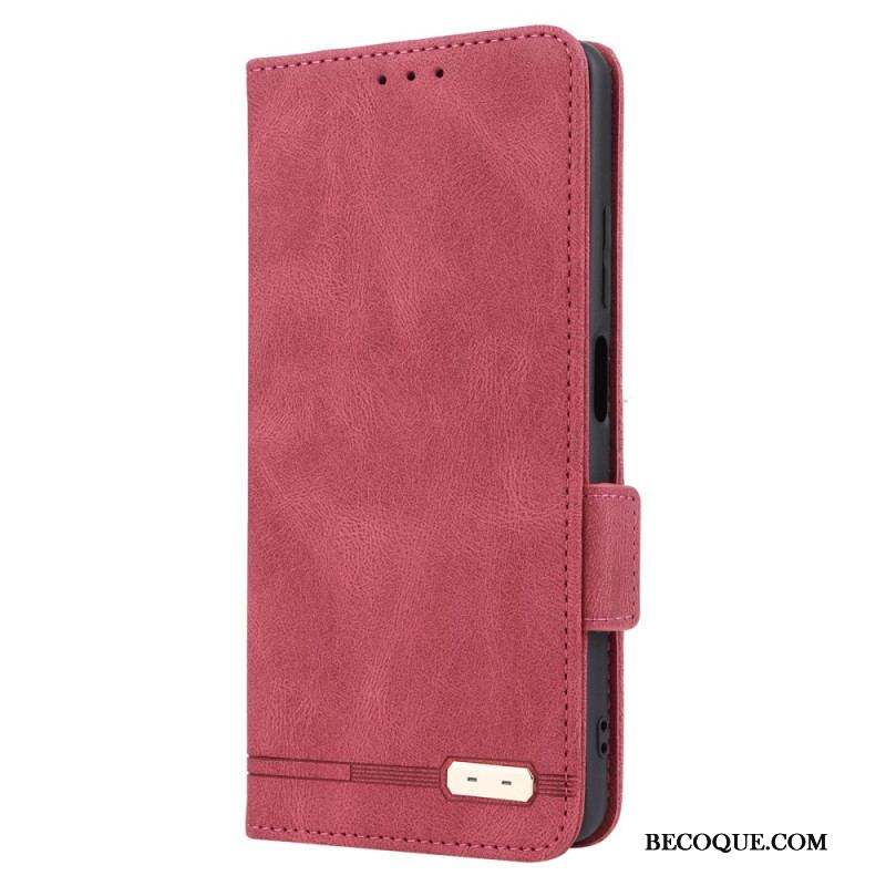 Flip Cover Xiaomi Redmi Note 12 Pro/Poco X5 Pro 5G Effet Cuir Stylé