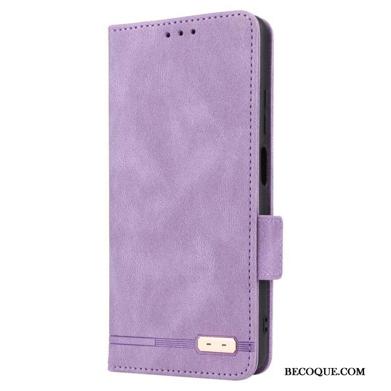 Flip Cover Xiaomi Redmi Note 12 Pro/Poco X5 Pro 5G Effet Cuir Stylé