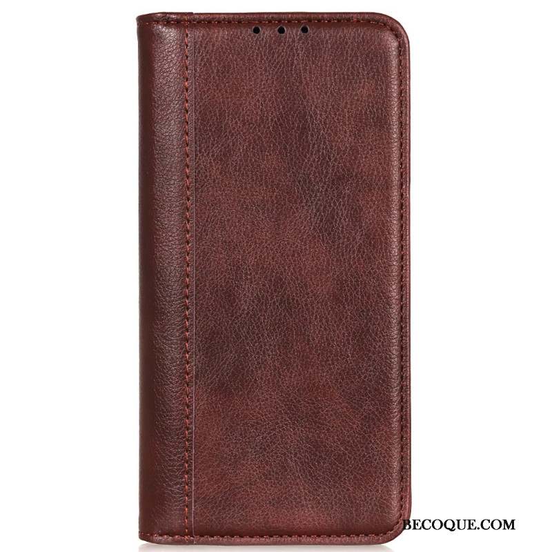 Flip Cover Xiaomi Redmi Note 13 Pro 4G / Poco M6 Pro 4G Cuir Fendu
