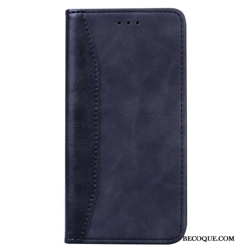 Flip Cover iPhone 13 Pro Effet Cuir Business Bicolore