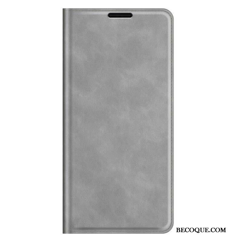 Flip Cover iPhone 13 Pro Effet Cuir Douceur Soie