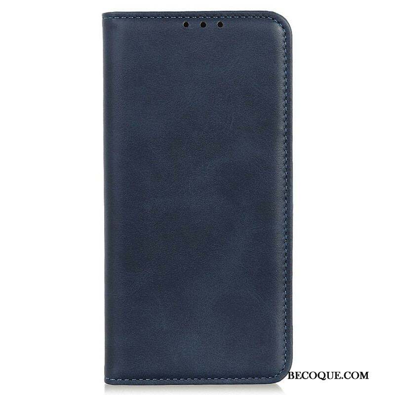 Flip Cover iPhone 13 Pro Max Cuir Litchi Fendu