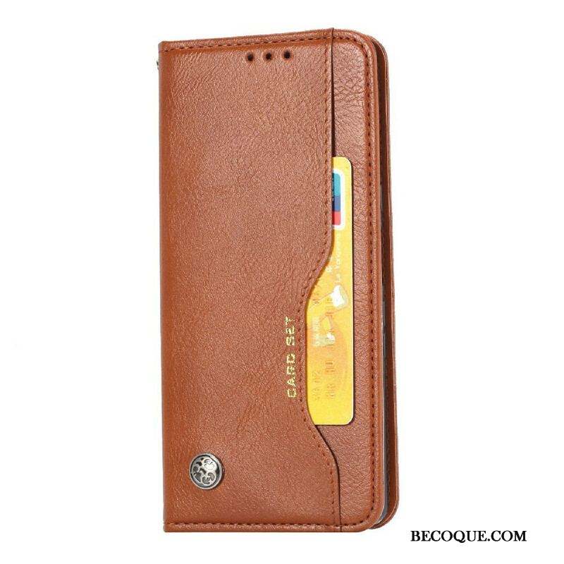 Flip Cover iPhone 13 Pro Simili Cuir Porte-Cartes