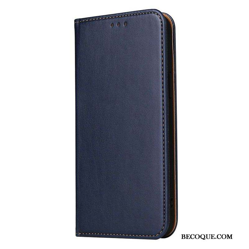 Flip Cover iPhone 13 Pro Simili Cuir Sobriété