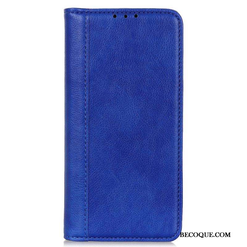 Flip Cover iPhone 14 Cuir Fendu Stylé