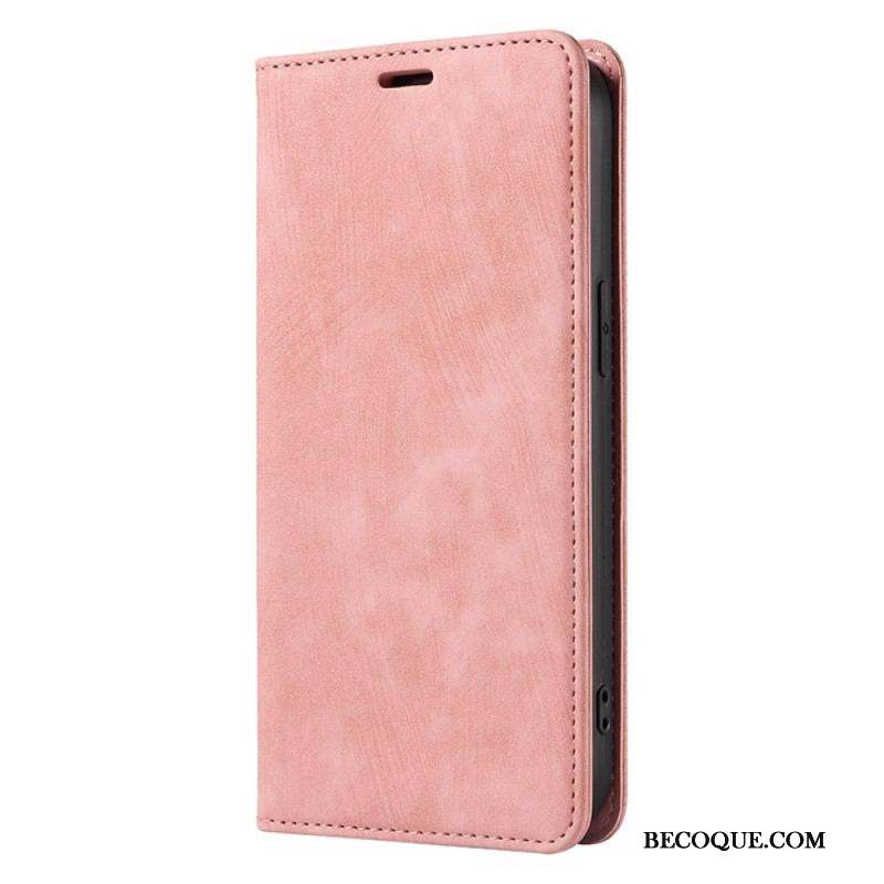 Flip Cover iPhone 14 Plus Simili Cuir Coloré