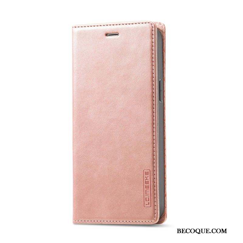 Flip Cover iPhone 14 Plus Simili Cuir Lc.Imeeke