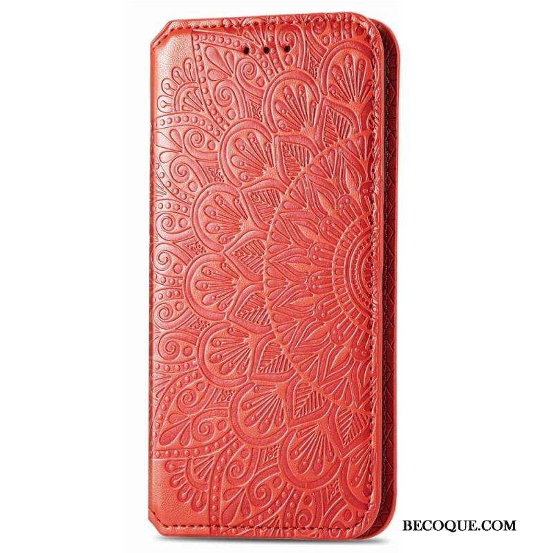 Flip Cover iPhone 14 Pro Max Feuilles Tribales