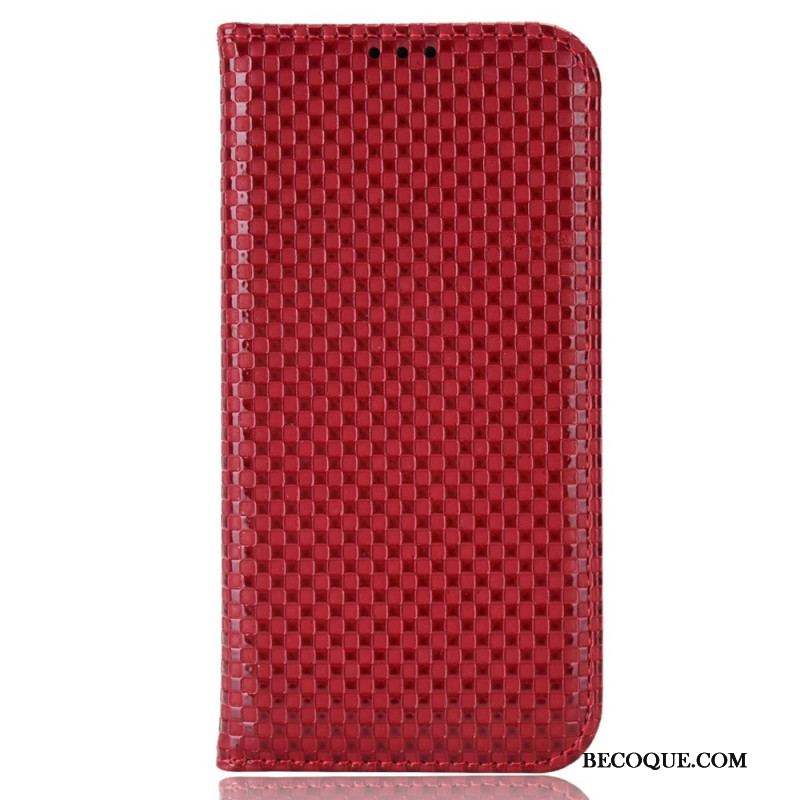 Flip Cover iPhone 14 Pro Max Texturée