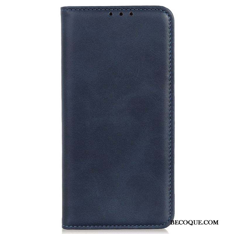 Flip Cover iPhone 15 Cuir Fendu