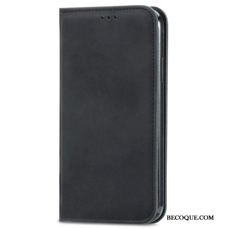 Flip Cover iPhone 15 Plus Simili Cuir Douceur