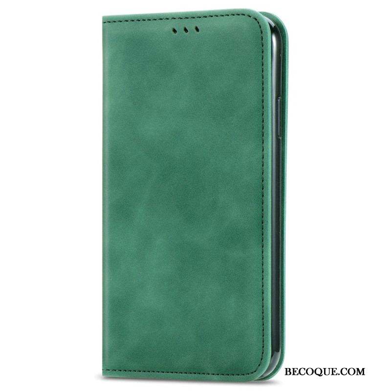 Flip Cover iPhone 15 Plus Simili Cuir Douceur