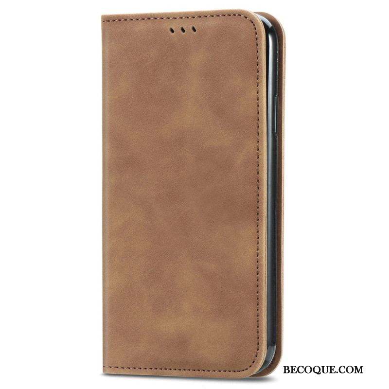 Flip Cover iPhone 15 Plus Simili Cuir Douceur