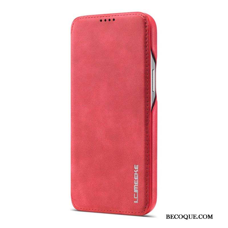 Flip Cover iPhone 15 Plus Simili Cuir LC.IMEEKE