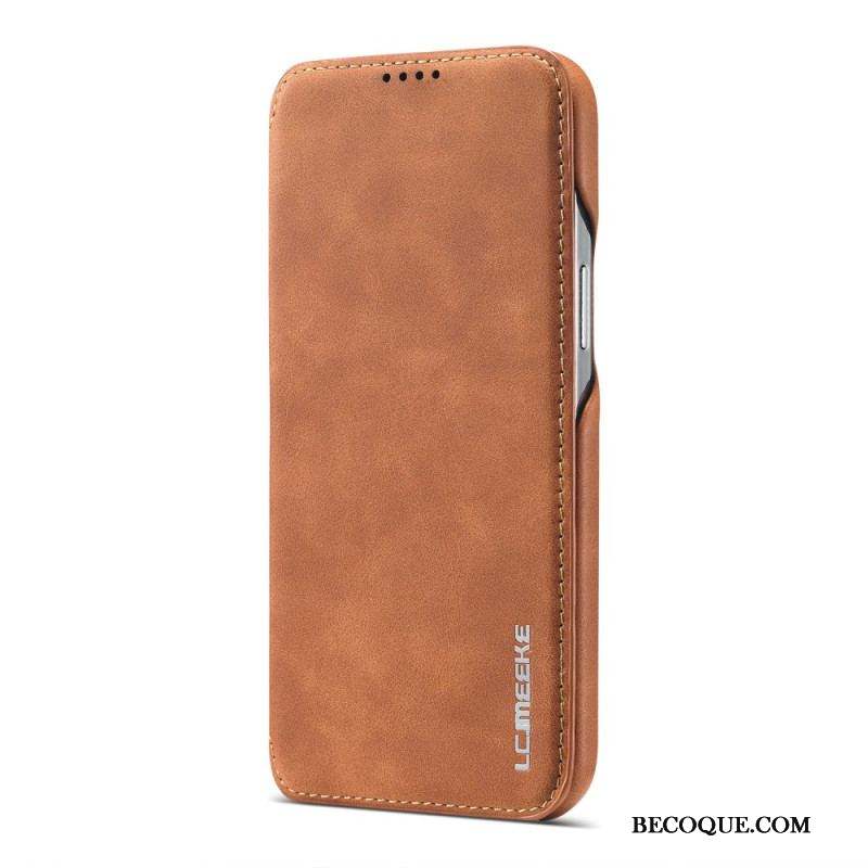 Flip Cover iPhone 15 Plus Simili Cuir LC.IMEEKE