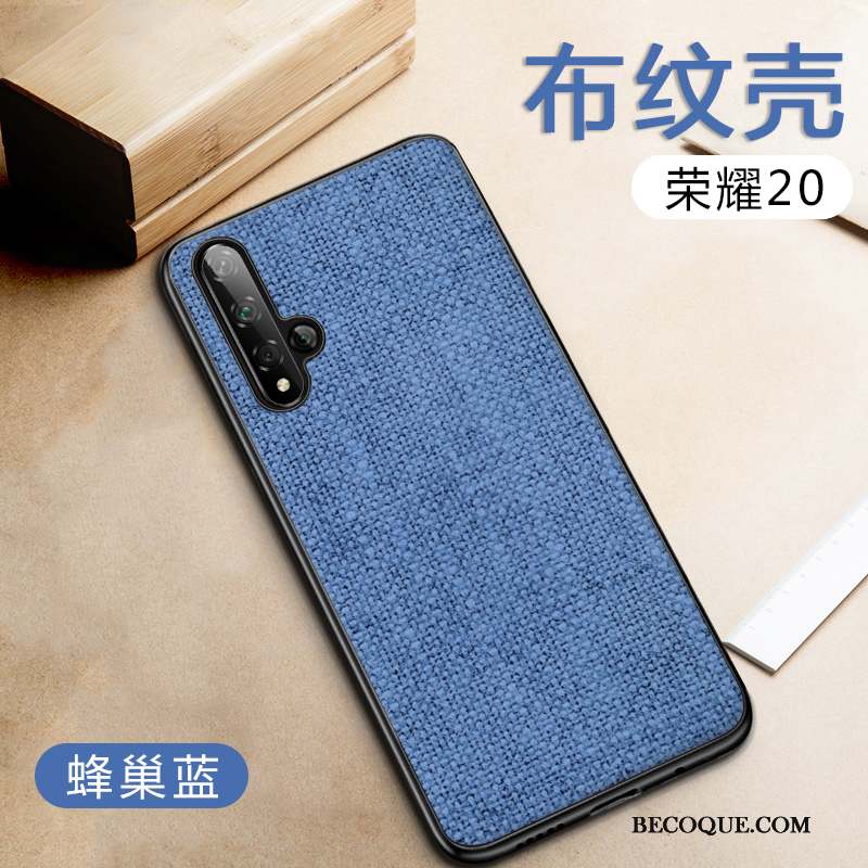 Honor 20 Bleu Tissu Tout Compris Protection Coque De Téléphone Étui