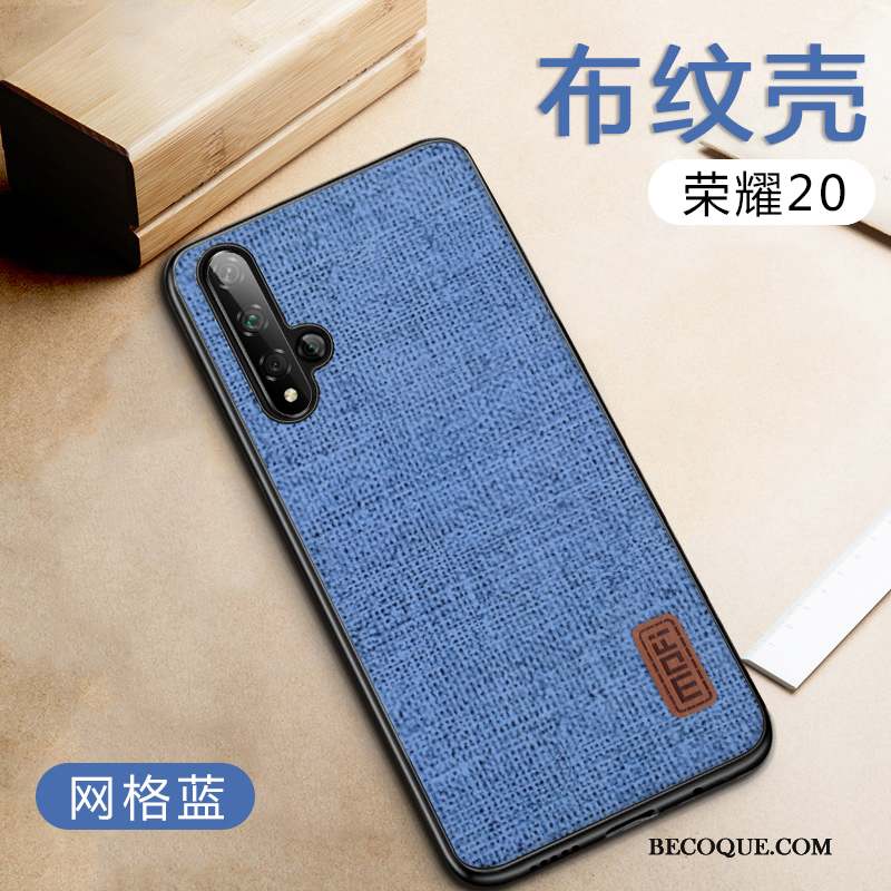 Honor 20 Bleu Tissu Tout Compris Protection Coque De Téléphone Étui