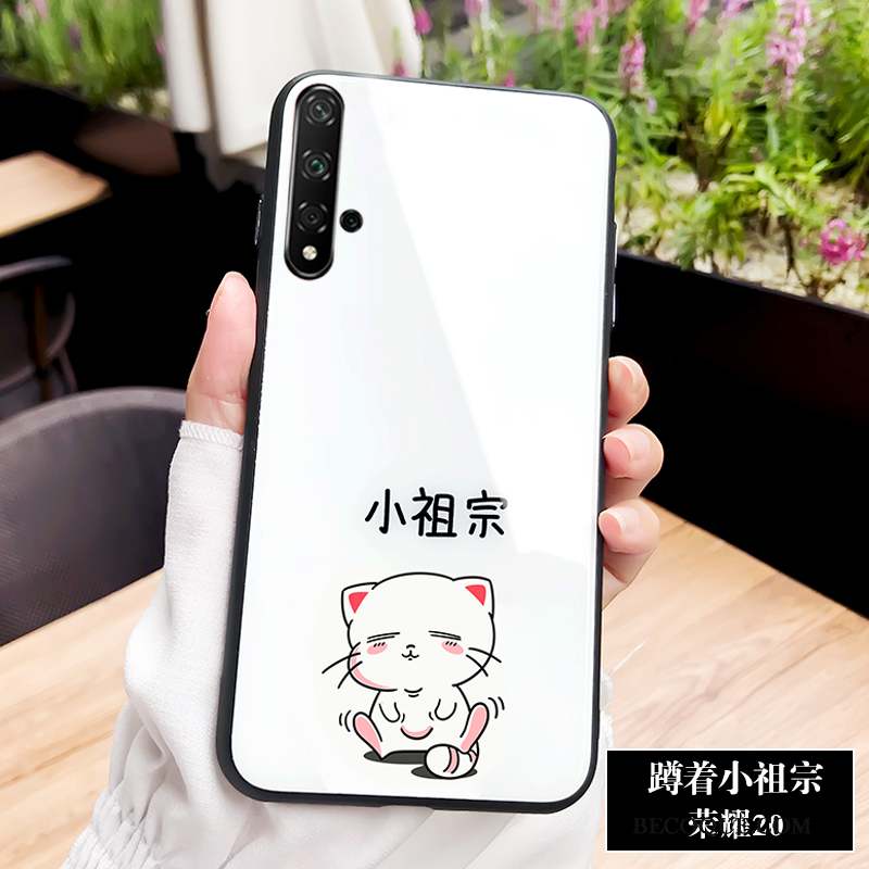 Honor 20 Coque Charmant Dessin Animé Verre Nouveau Silicone Marque De Tendance