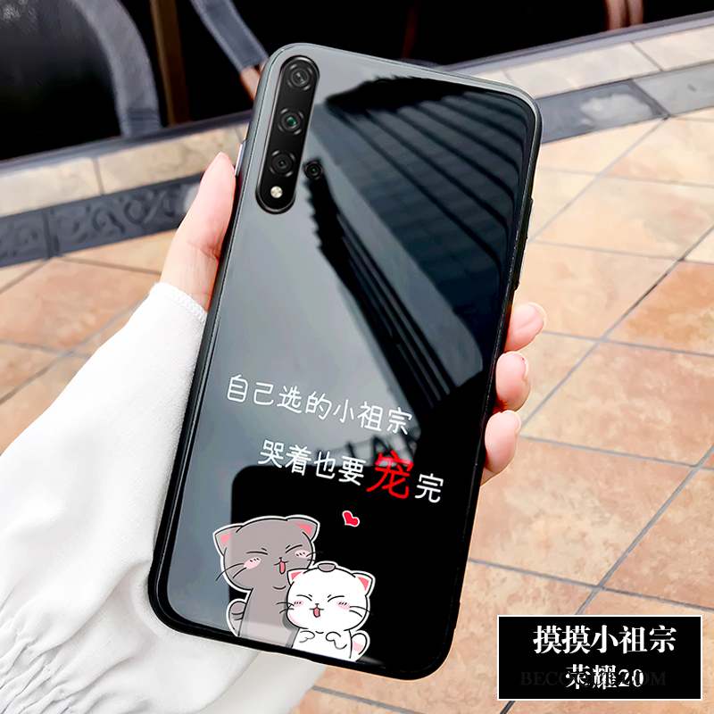 Honor 20 Coque Charmant Dessin Animé Verre Nouveau Silicone Marque De Tendance