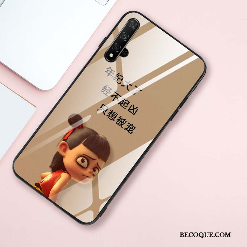 Honor 20 Coque De Téléphone Fluide Doux Créatif Verre Trempé Incassable Tout Compris