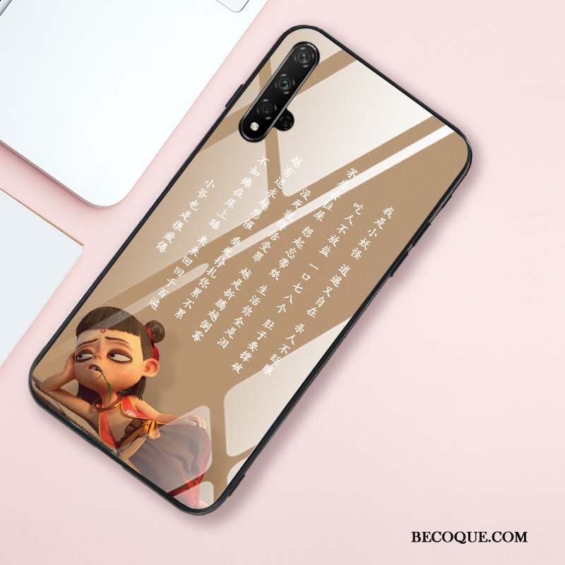 Honor 20 Coque De Téléphone Fluide Doux Créatif Verre Trempé Incassable Tout Compris