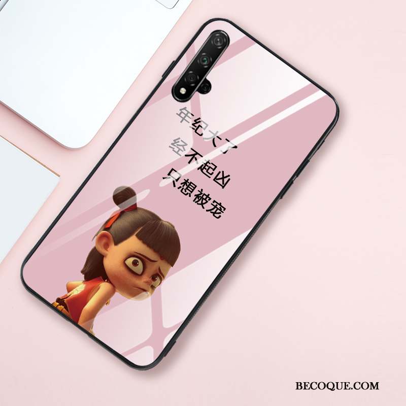 Honor 20 Coque De Téléphone Fluide Doux Créatif Verre Trempé Incassable Tout Compris