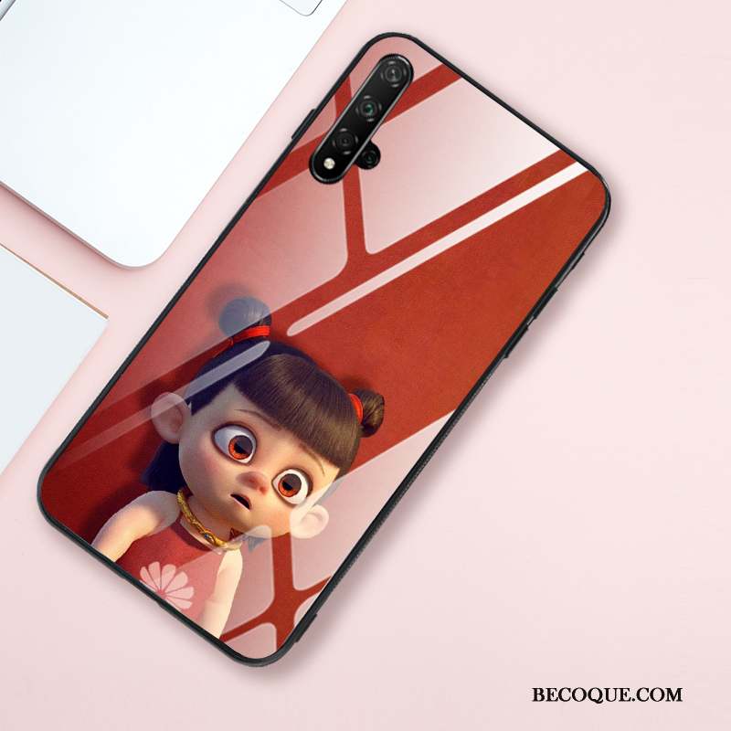 Honor 20 Coque De Téléphone Fluide Doux Créatif Verre Trempé Incassable Tout Compris