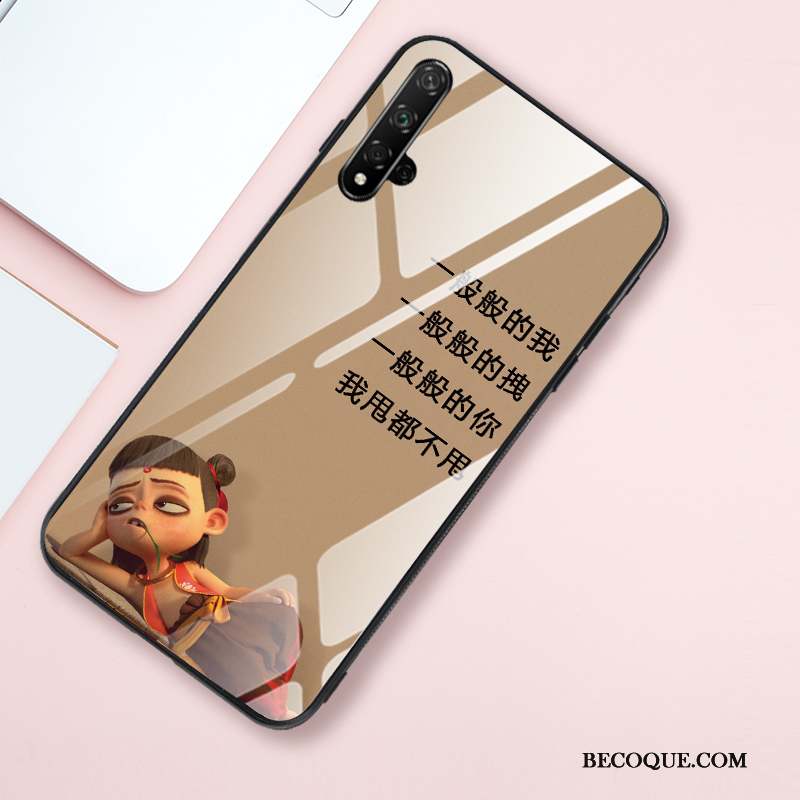 Honor 20 Coque De Téléphone Fluide Doux Créatif Verre Trempé Incassable Tout Compris