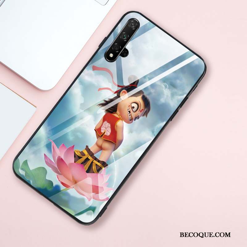 Honor 20 Coque De Téléphone Fluide Doux Créatif Verre Trempé Incassable Tout Compris