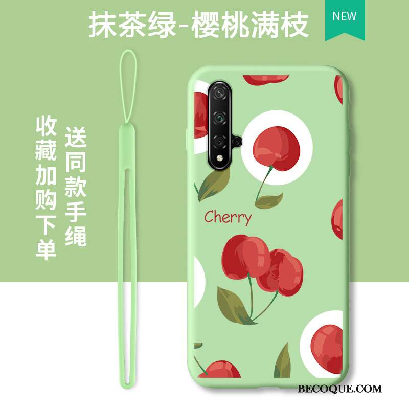 Honor 20 Coque De Téléphone Vert Net Rouge Tendance Marque De Tendance Frais