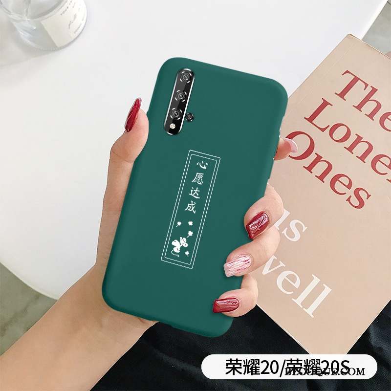 Honor 20 Coque Personnalité Amoureux Marque De Tendance Délavé En Daim Silicone Simple