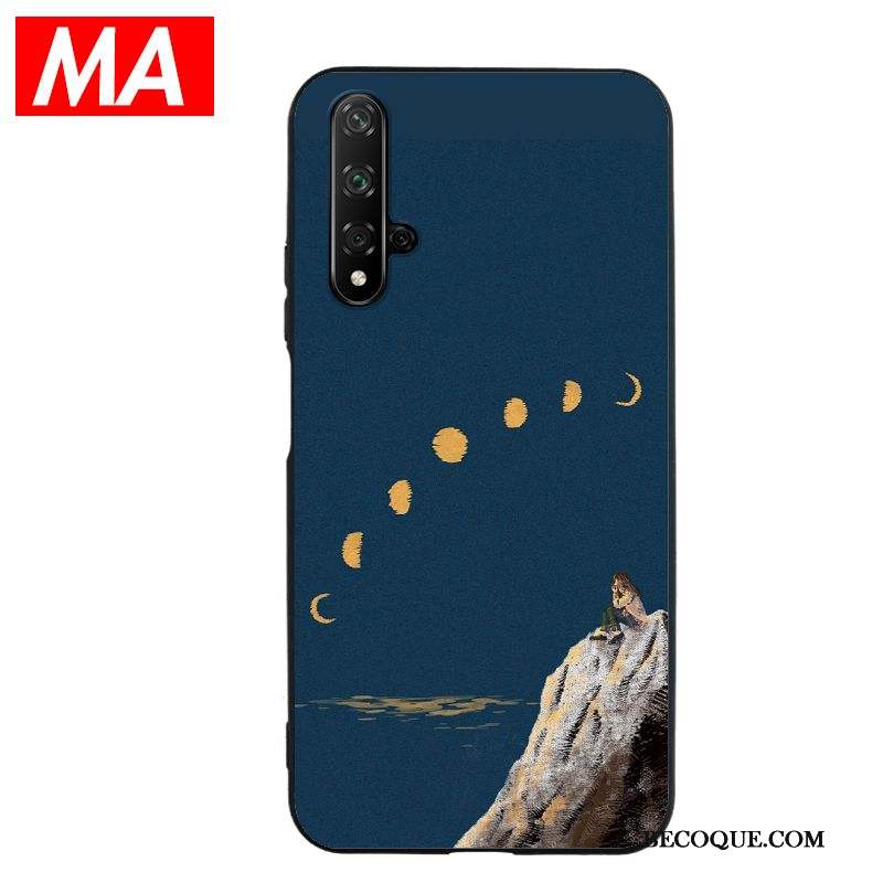 Honor 20 Coque Étui Simple Net Rouge Peinture À L'huile Jeunesse Beau