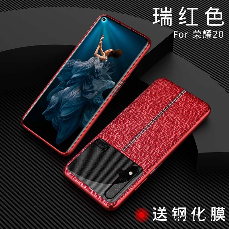 Honor 20 Fluide Doux Luxe Coque De Téléphone Rouge Légères Ultra