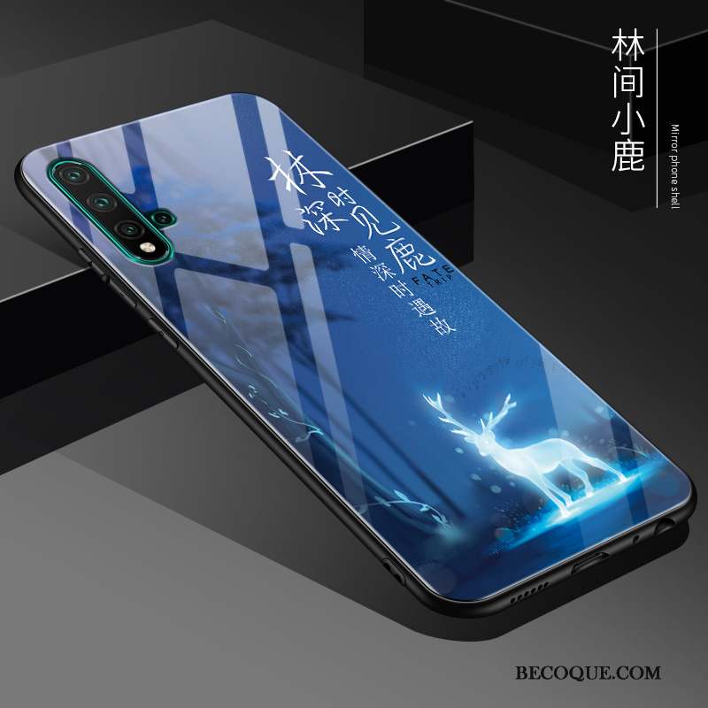 Honor 20 Miroir Coque De Téléphone Silicone Tout Compris Bleu Tendance