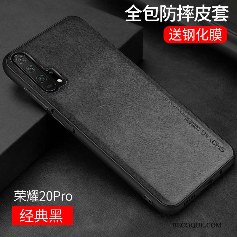 Honor 20 Pro Coque Cuir Simple Étui En Cuir Tout Compris Protection Créatif