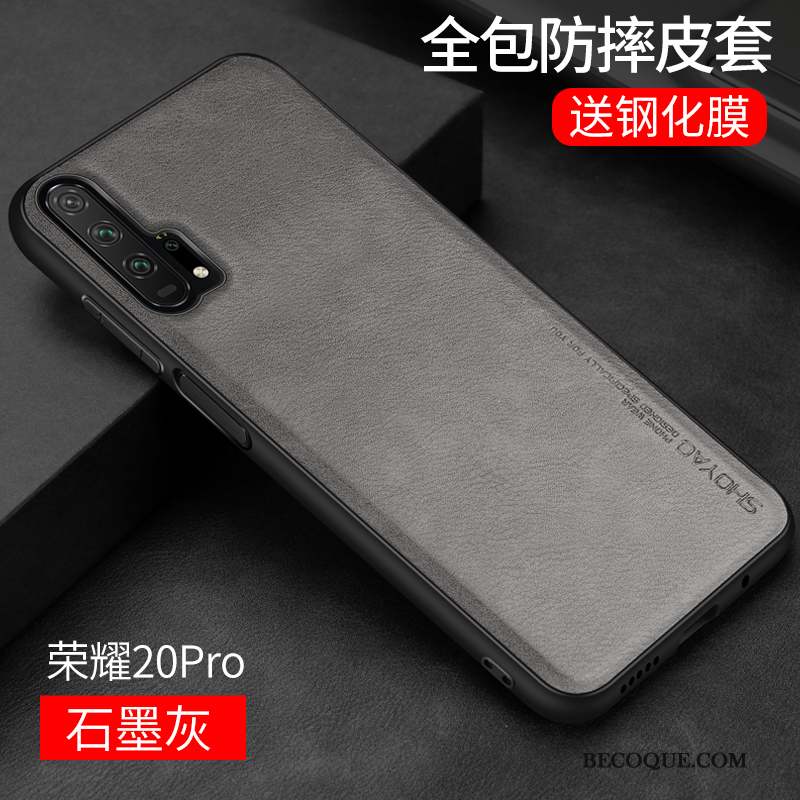 Honor 20 Pro Coque Cuir Simple Étui En Cuir Tout Compris Protection Créatif