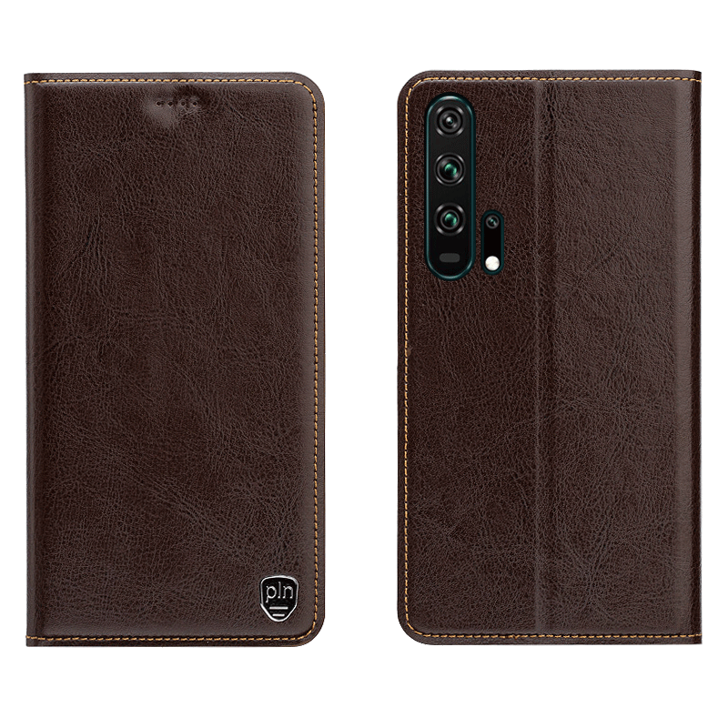 Honor 20 Pro Coque De Téléphone Housse Cuir Véritable Protection Jeunesse Modèle Fleurie