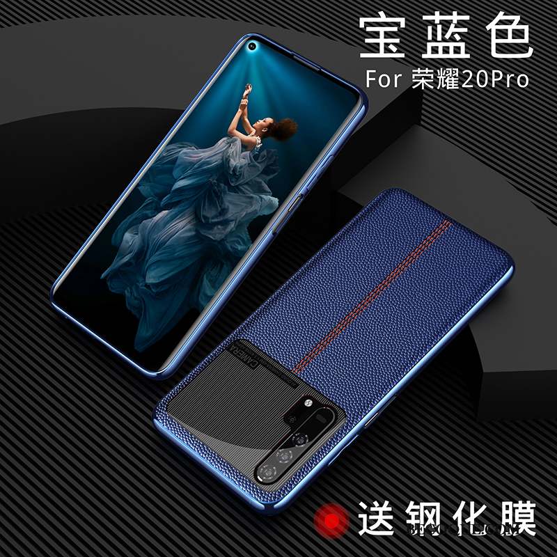 Honor 20 Pro Coque De Téléphone Silicone Bleu Luxe Incassable Qualité
