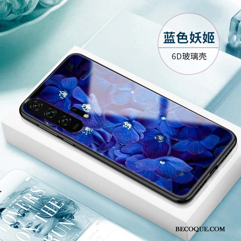 Honor 20 Pro Coque Délavé En Daim Étui Personnalité Violet Silicone Fluide Doux