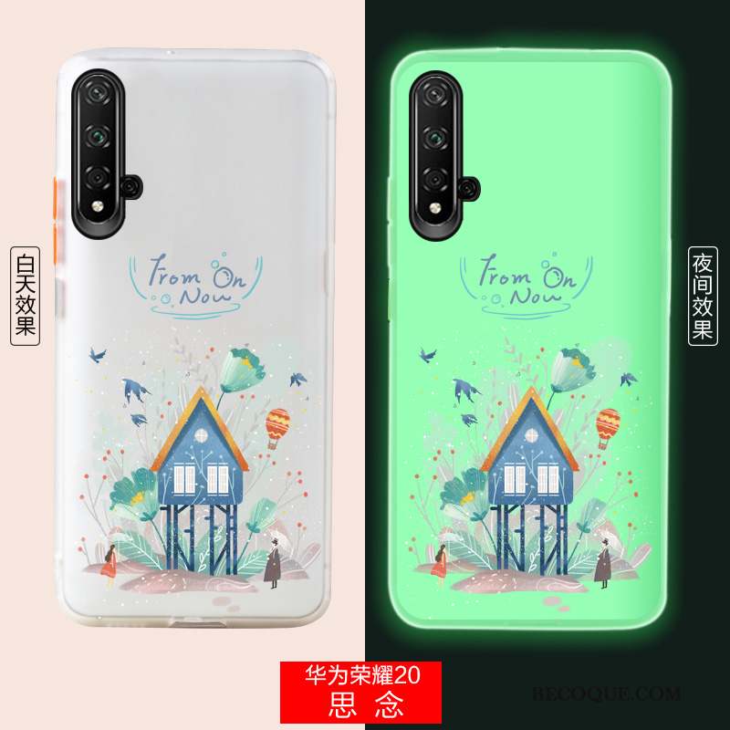 Honor 20 Pro Coque Mode Tendance Tout Compris Créatif Délavé En Daim Blanc