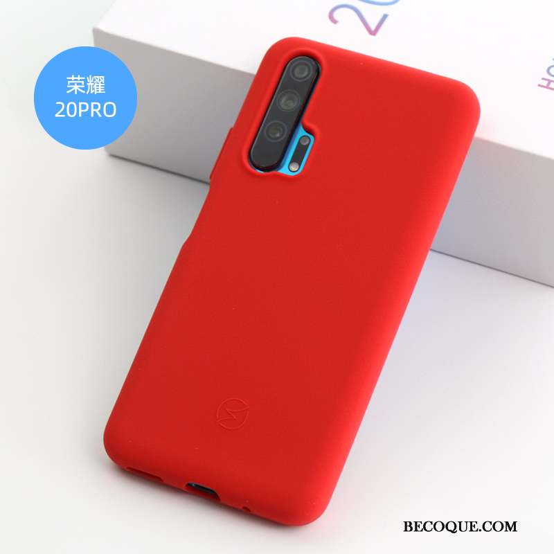 Honor 20 Pro Coque Tissu Antidérapant Fluide Doux Cuir Incassable Protection