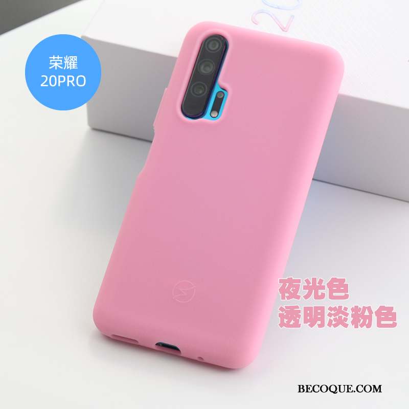 Honor 20 Pro Coque Tissu Antidérapant Fluide Doux Cuir Incassable Protection