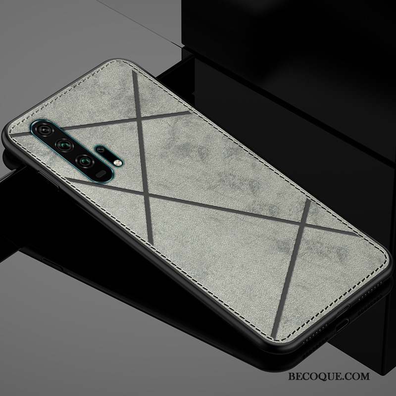 Honor 20 Pro Étui Tissu Coque Fluide Doux Gris De Téléphone