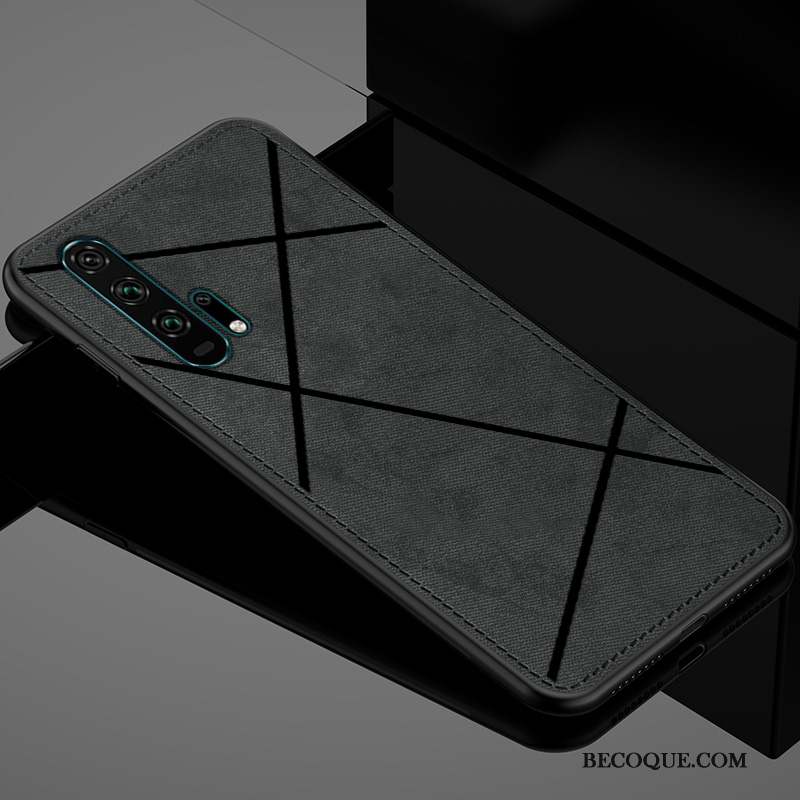 Honor 20 Pro Étui Tissu Coque Fluide Doux Gris De Téléphone