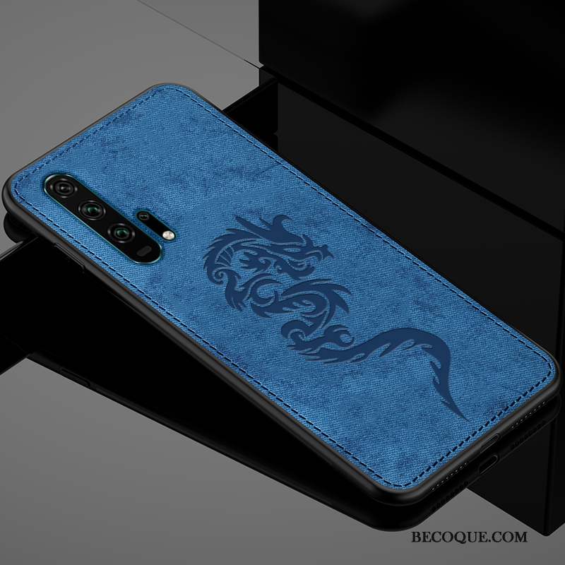 Honor 20 Pro Étui Tissu Coque Fluide Doux Gris De Téléphone