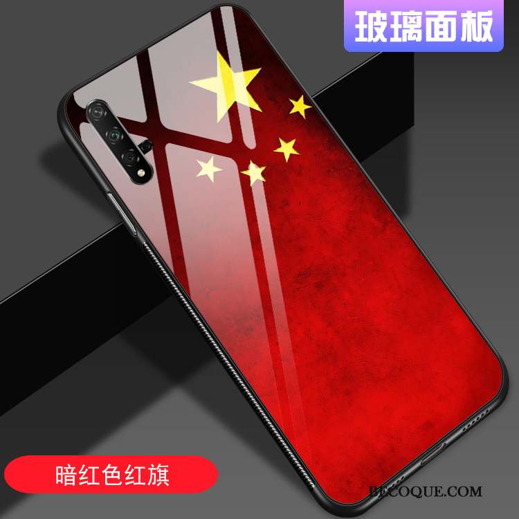 Honor 20 Tout Compris Coque De Téléphone Noir Net Rouge Nouveau Verre