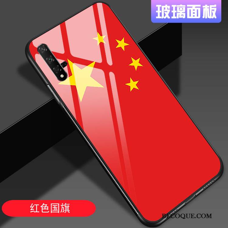 Honor 20 Tout Compris Coque De Téléphone Noir Net Rouge Nouveau Verre