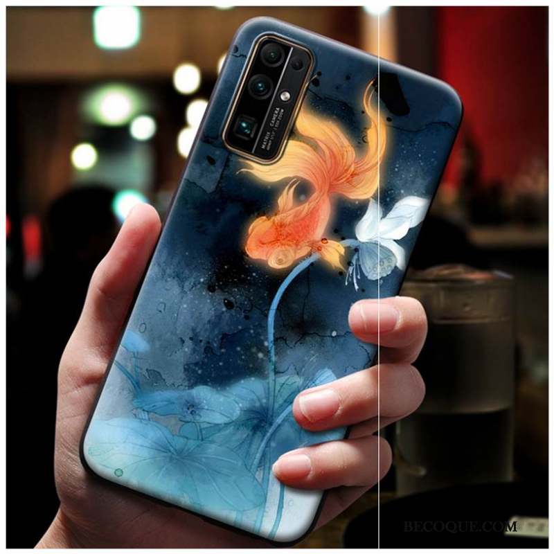 Honor 30 Ciel Étoilé Gaufrage Étui Coque De Téléphone Bleu Incassable